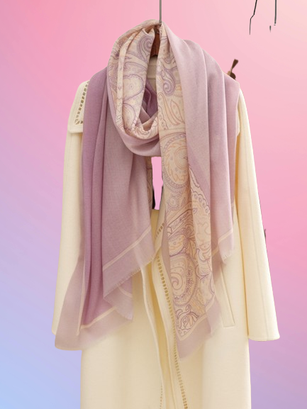 Butterfly New Scarf for Women, Autumn and Winter Cashmere Wool Warm Long Neck Wrap Outerwear