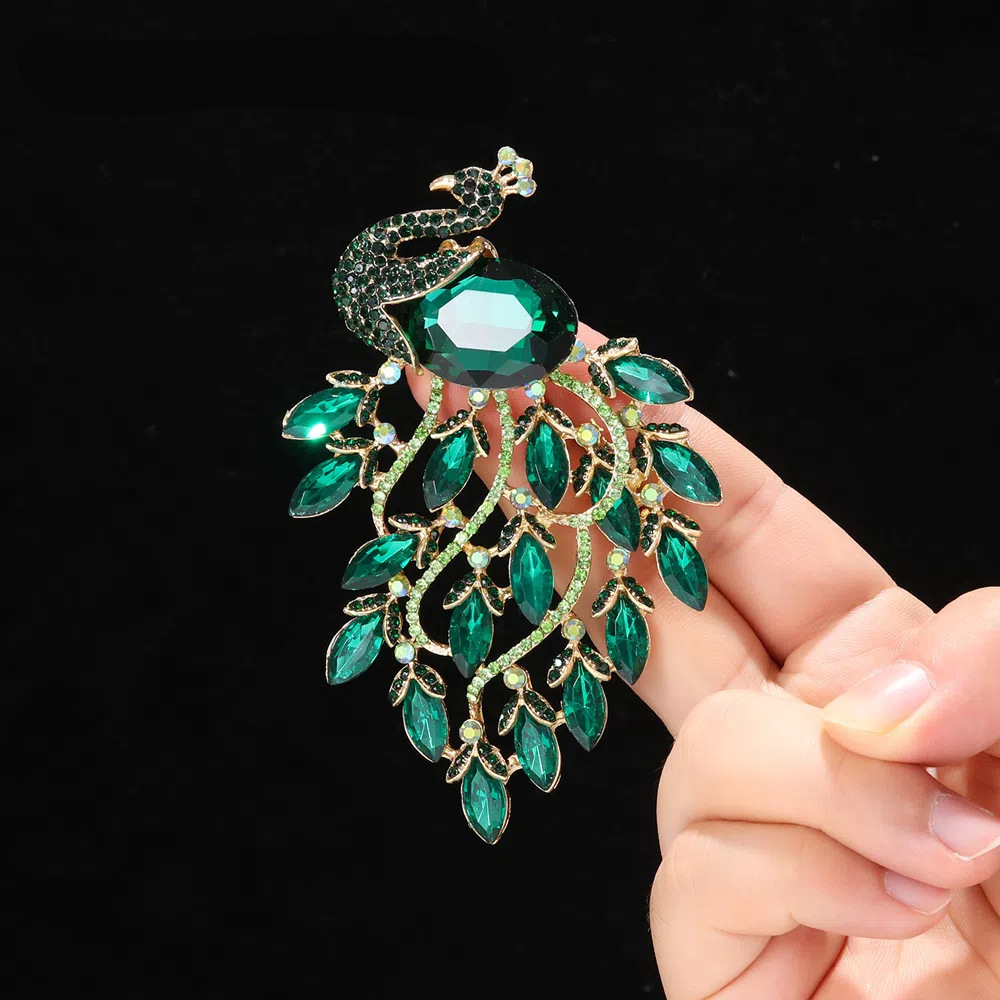 Gemstone Peacock Brooch Collection — Delicate Luxury Redefined