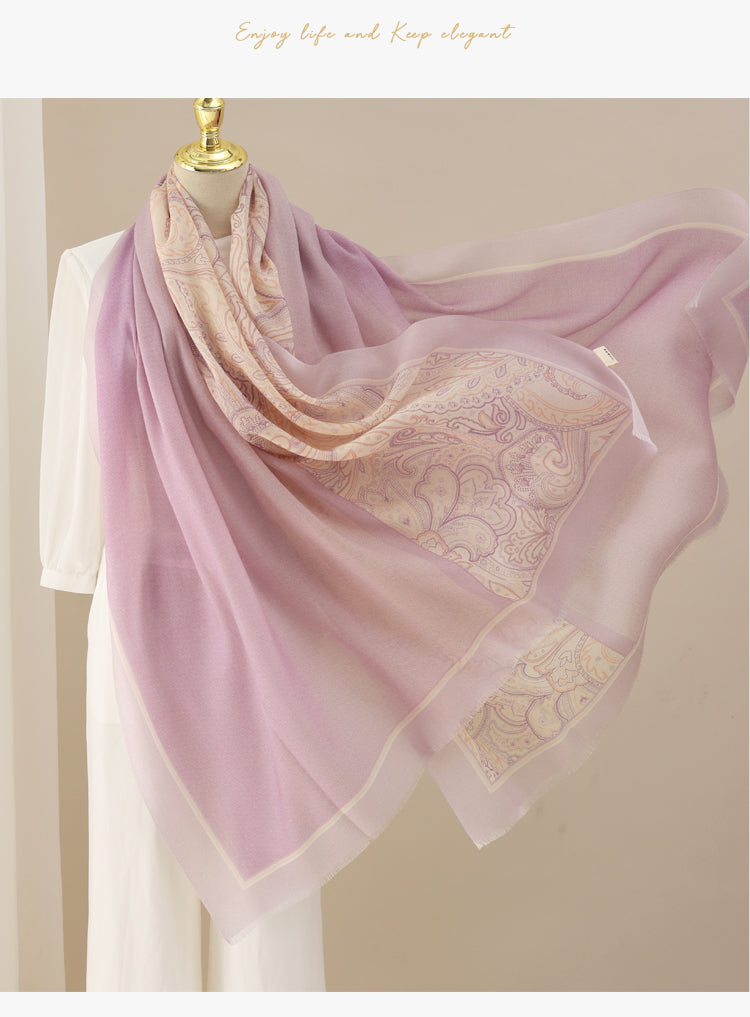 Butterfly New Scarf for Women, Autumn and Winter Cashmere Wool Warm Long Neck Wrap Outerwear