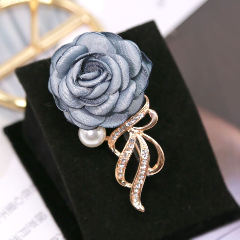 Korean Style Elegant Fabric Flower Brooch