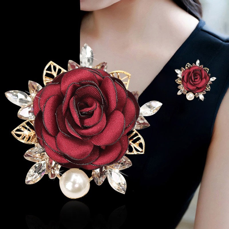Korean style crystal brooch