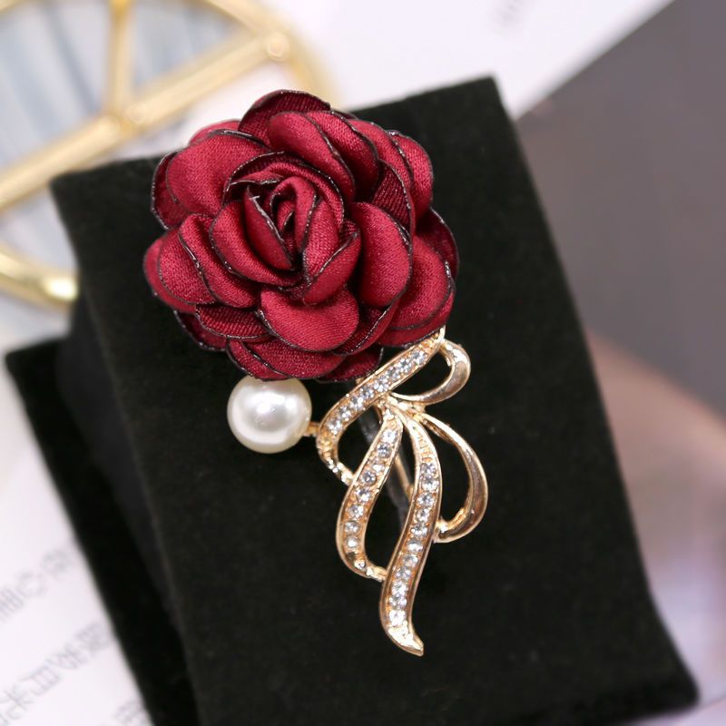 Korean Style Elegant Fabric Flower Brooch