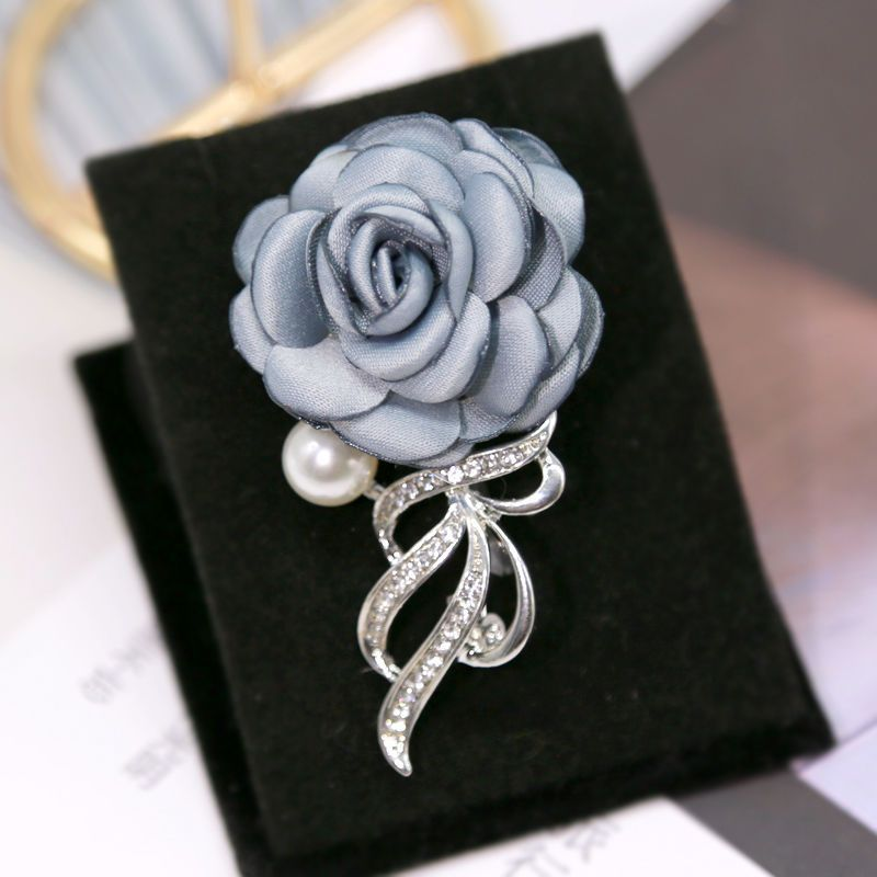 Korean Style Elegant Fabric Flower Brooch
