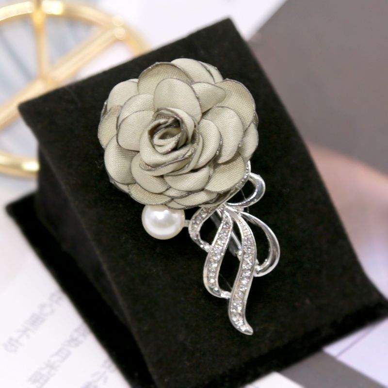 Korean Style Elegant Fabric Flower Brooch