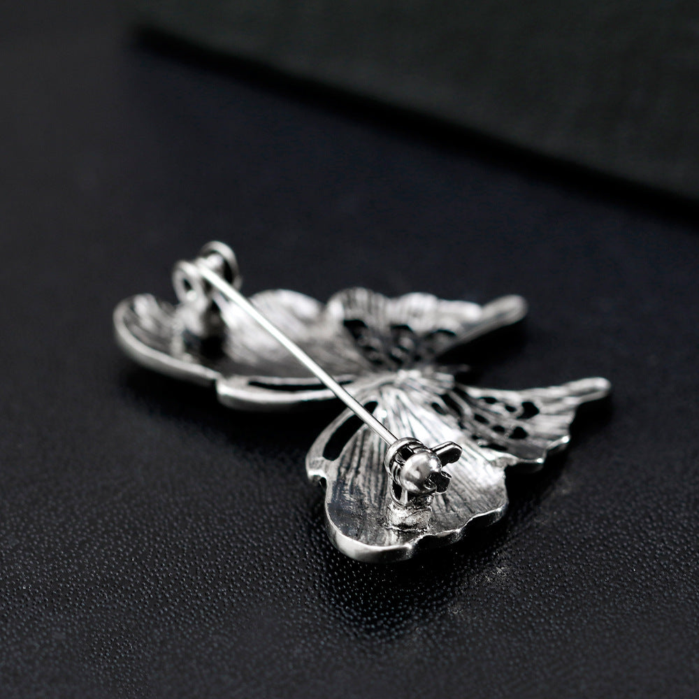 Elegant Shell Butterfly Brooch