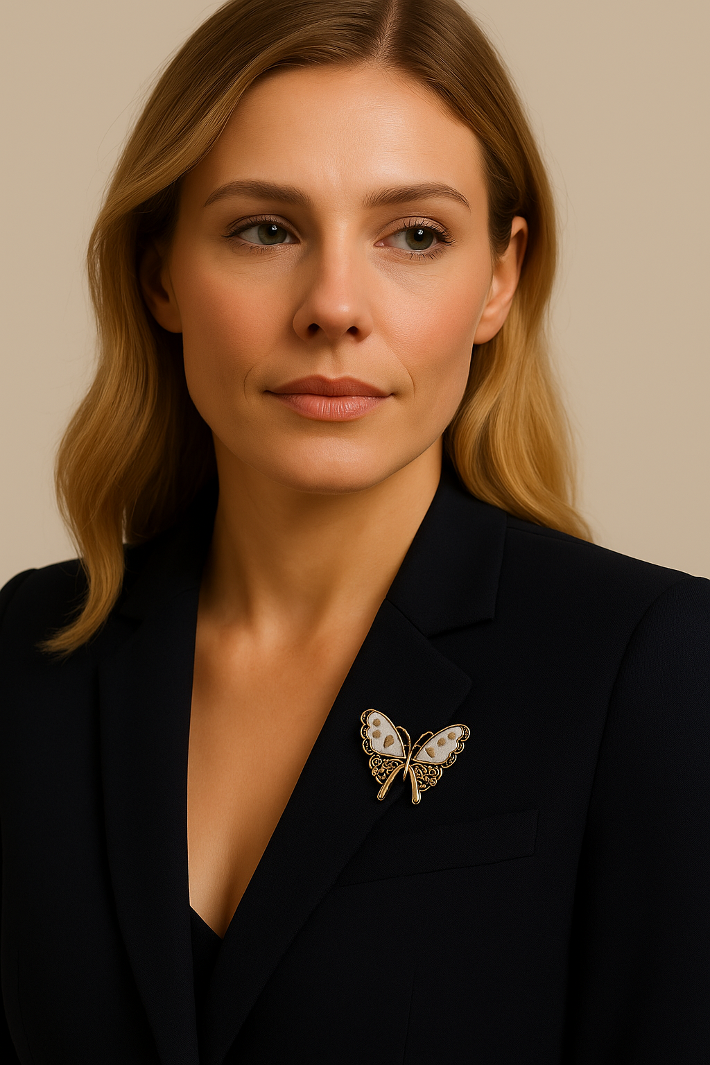Elegant Shell Butterfly Brooch