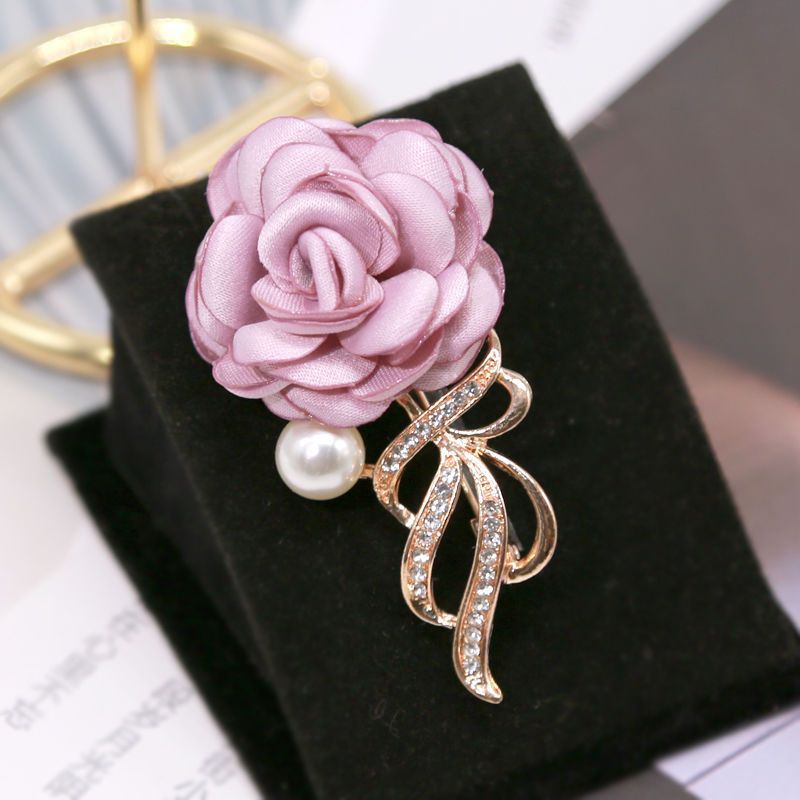 Korean Style Elegant Fabric Flower Brooch