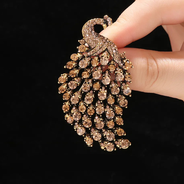 Petite Gemstone Peacock Brooch Collection — Delicate Luxury Redefined
