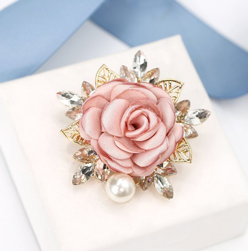 Korean style crystal brooch