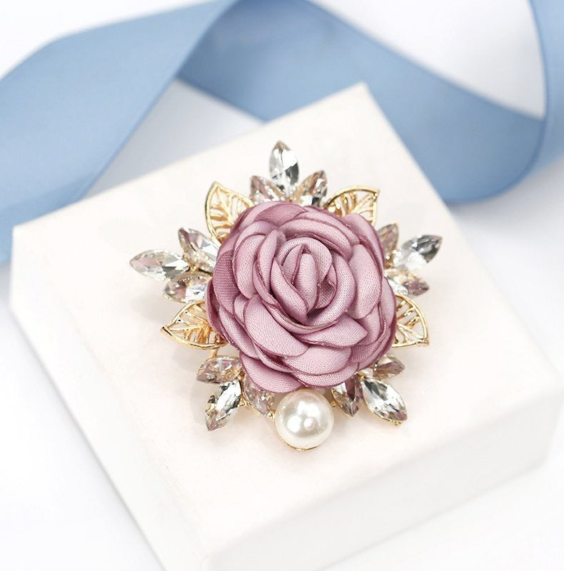 Korean style crystal brooch