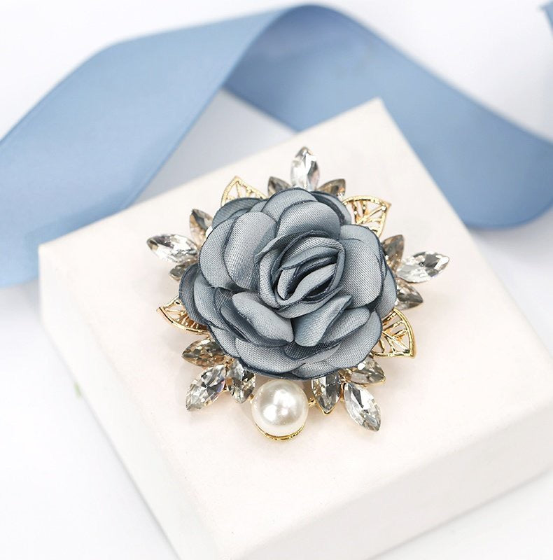 Korean style crystal brooch