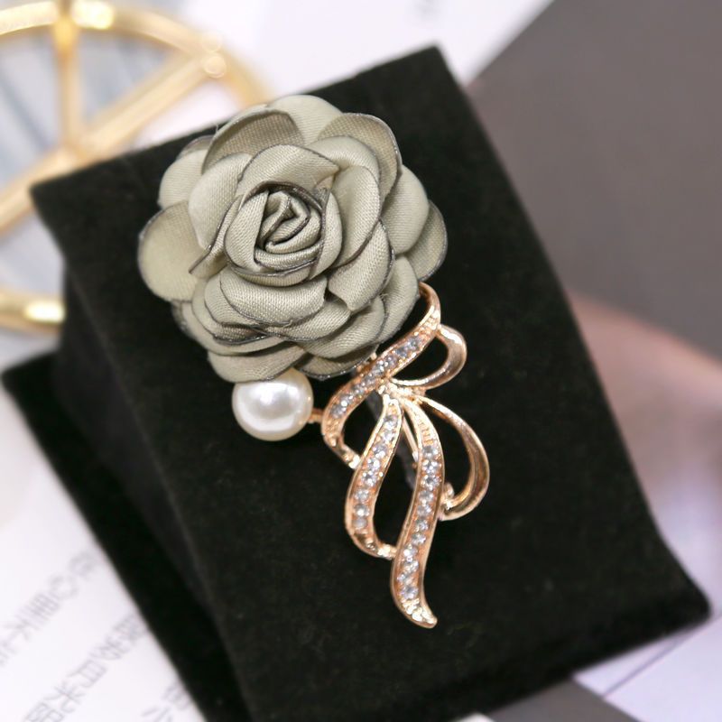 Korean Style Elegant Fabric Flower Brooch