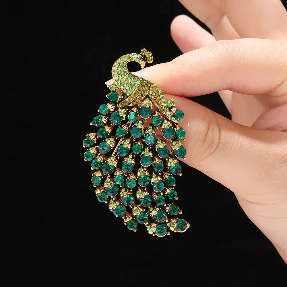 Petite Gemstone Peacock Brooch Collection — Delicate Luxury Redefined