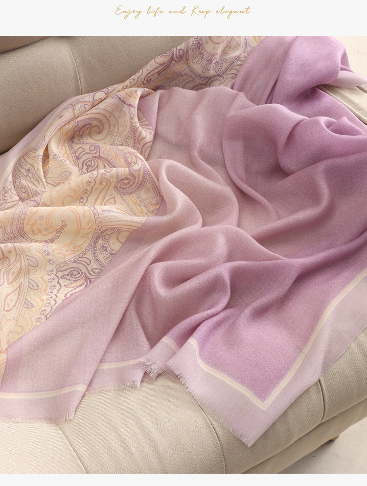 Butterfly New Scarf for Women, Autumn and Winter Cashmere Wool Warm Long Neck Wrap Outerwear