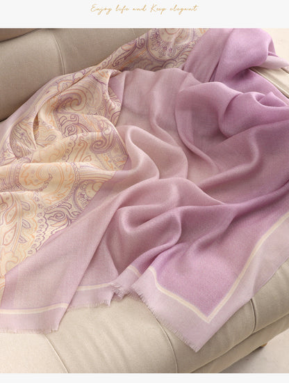 Butterfly New Scarf for Women, Autumn and Winter Cashmere Wool Warm Long Neck Wrap Outerwear