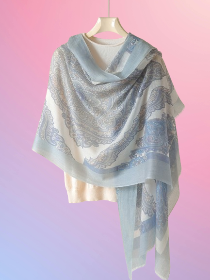 Dunhuang Totem Paisley High-End Thin Scarf - New Autumn &amp; Winter Elegant Cashmere Shawl