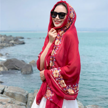 Luxury Silk Beach Wrap - Mulberry Silk Sun Shield for Summer