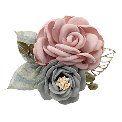 Korean fabric flower brooch