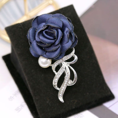 Korean Style Elegant Fabric Flower Brooch