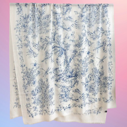 Ethereal Garden Mist – Fine Soluble Wool Scarf