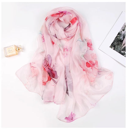 Peony Whisper · Watercolor Mulberry Silk Scarf