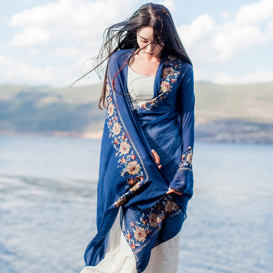 Luxury Silk Beach Wrap - Mulberry Silk Sun Shield for Summer