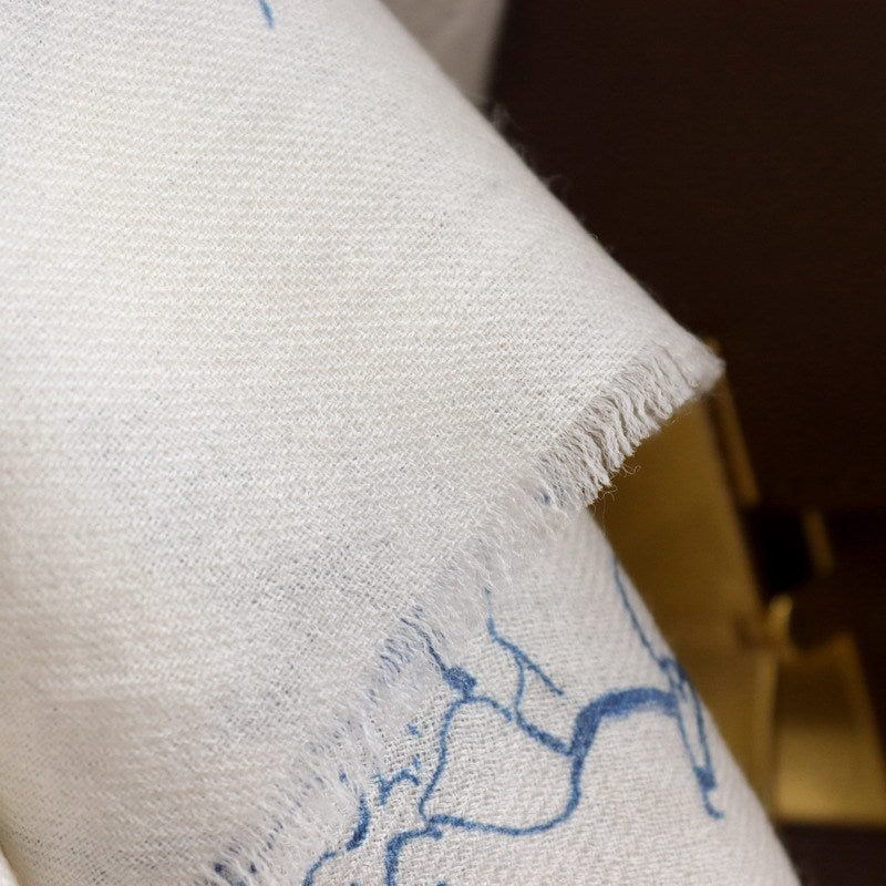 Ethereal Garden Mist – Fine Soluble Wool Scarf