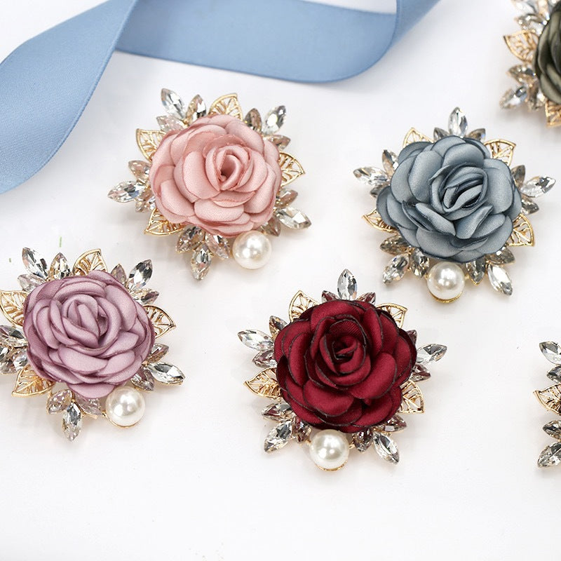 Korean style crystal brooch