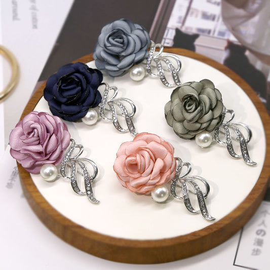 Korean Style Elegant Fabric Flower Brooch
