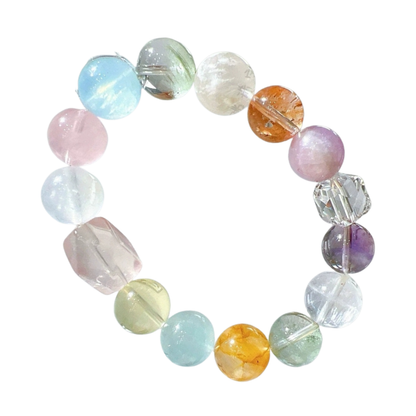 Dopamine Rainbow Crystal Stack Bracelet