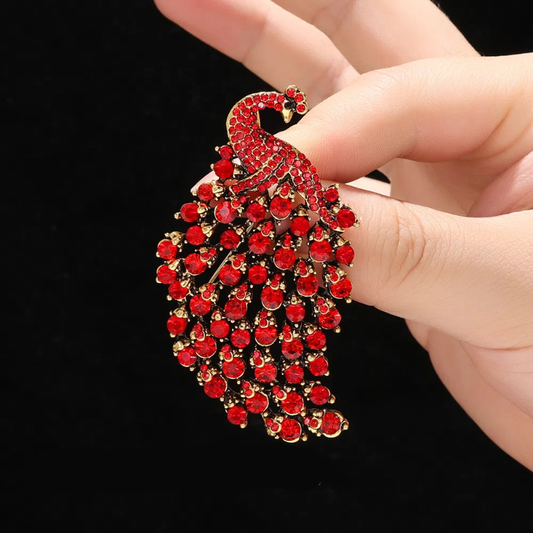 Petite Gemstone Peacock Brooch Collection — Delicate Luxury Redefined