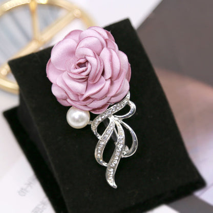 Korean Style Elegant Fabric Flower Brooch