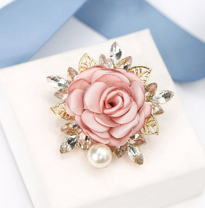 Korean style crystal brooch