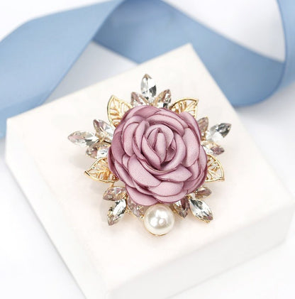 Korean style crystal brooch